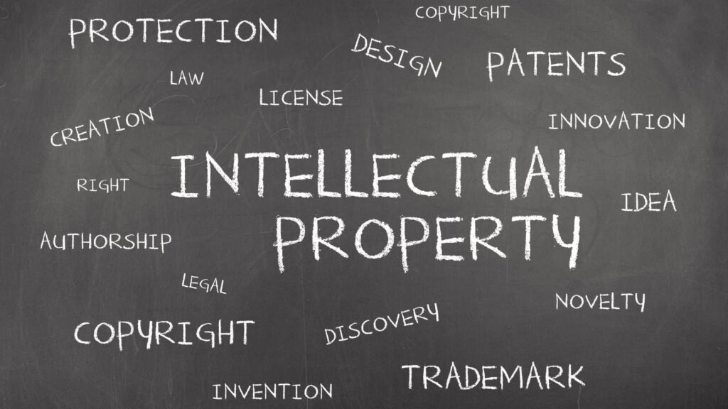 word cloud for "intellectual property"